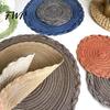 Heat Buffer Table Mat 12 Inch Round Placemats, Polyester Woven Braided Place Mats, Durable Washable Resistant Circle Dining Mats for Kitchen