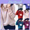 Luxurious Women Winter Warm Turtleneck Sweater Pullover With Cozy Knitted Design
