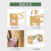 1PC Anti Slip Bamboo Pet Feeder Stand Adjustable Raised Food Bowls with 2 Bowls for Comfort Feeding
