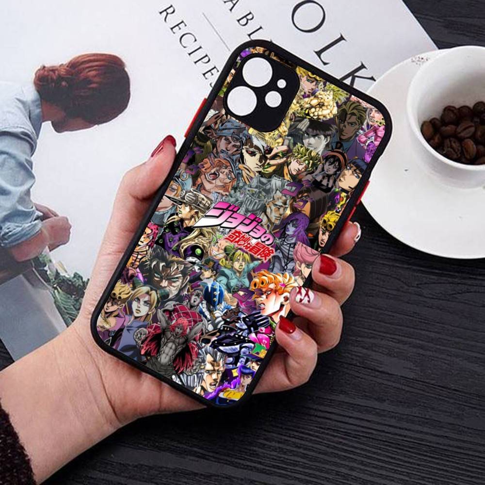 JoJo Bizarre Adventure Phone Case For IPhone 14 11 12 13 Mini Pro Max 8 7 Plus X XR XS MAX Translucent Matte Cover