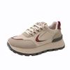 Retro Maillard large size running shoes spring new platform lace-up running shoes college style sports shoes women