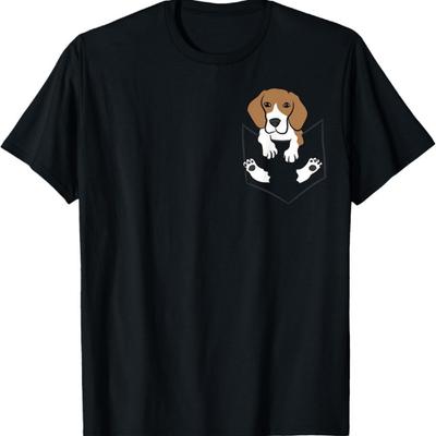 Chien Beagle Dans La Poche T-Shirt Beagle de Poche Mignon