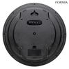 Formia Wall Clock, Radio-Controlled, Quiet, with Temperature and Humidity Monitors, Date, Calendar, Day of the Week, and Nighttime Stop Function, Brow