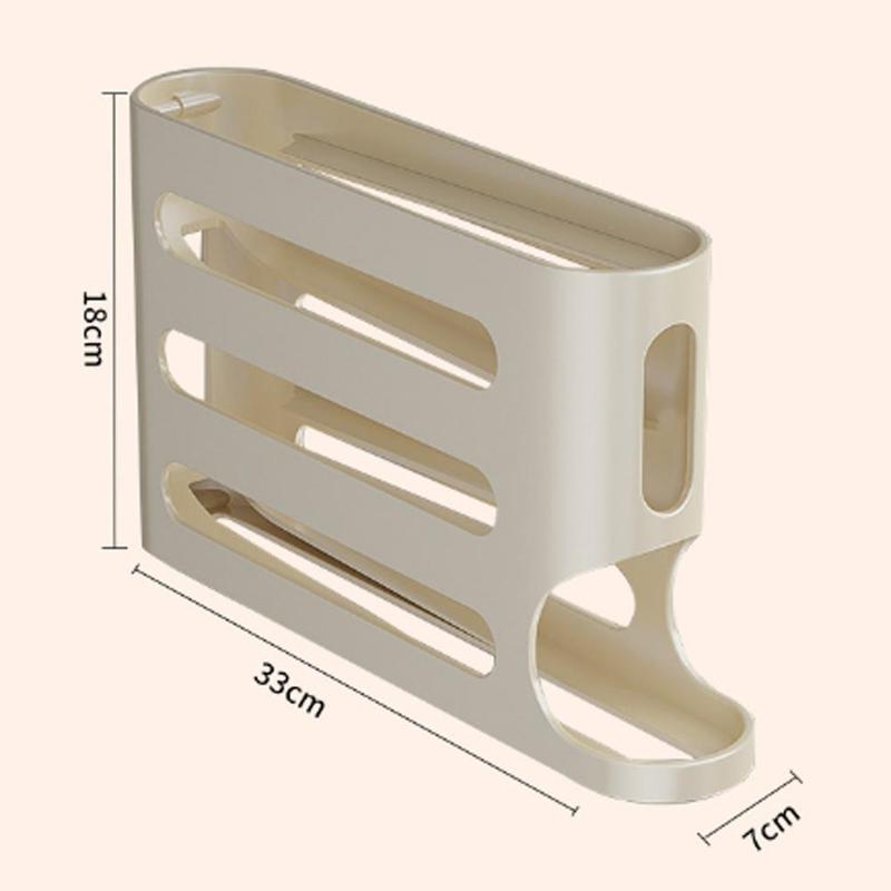 4 Layers Automatic Rolling Egg Holder Rack Fridge Egg Storage Box Container Kitchen Refrigerator Egg Dispenser Kitchen Organizer