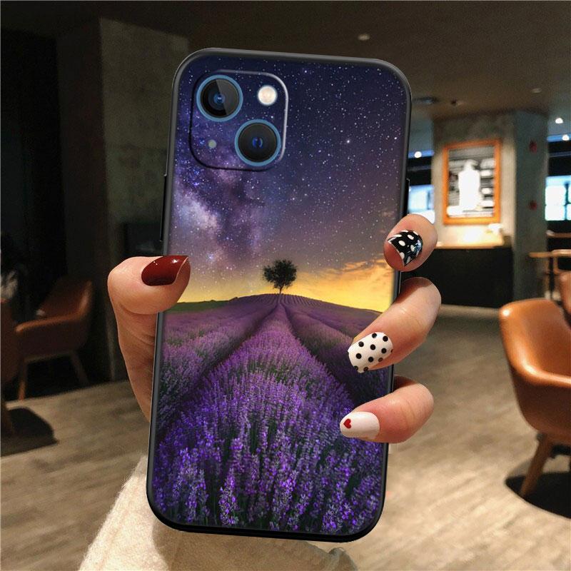 IK42 Lavender Purple Flower Phone Case for OPPO A40 A60 A80 A15 A16 A16K A12 A17 A17K A54 A54S A53 A53S A55 A56 A57 A98 F23