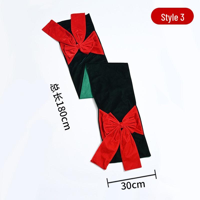 Christmas Festival Red Bow Tablecloth - Festive Red Cloth Decor for Holiday Parties
