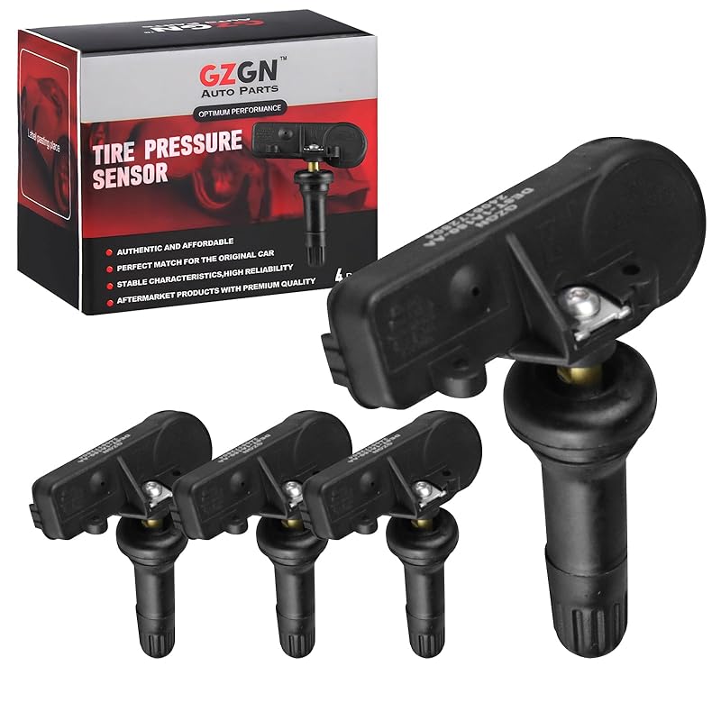 TPMS Sensor Compatible With Chrysler Dodge Jeep Ram Fiat - 4 PCS Pre-Programmed 433MHz Tire Pressure Monitoring Sensor For 300 Durango Challenger