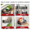 Kitchen Storage Rack Shelf Hanging Towel Sponge Drain Organizer Alumimum Sink Drain Rack Basket Bathroom Shampoo Towel Holder