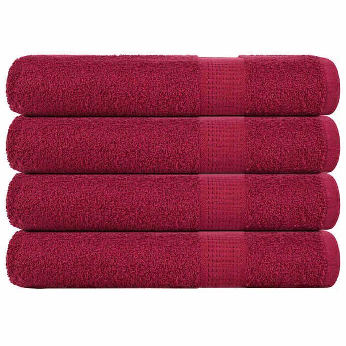 VidaXL Sauna Towels 4 Pcs Bordeaux 80x200cm 360 G/m² 100% Cotton, Towel, Bath Towel, Cotton Towel 136744