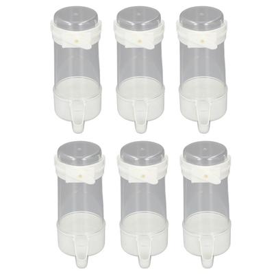 6pcs Spill Proof Bird Water Feeder Buckle-Style Bird Water Dispenser  PET Bird Watering