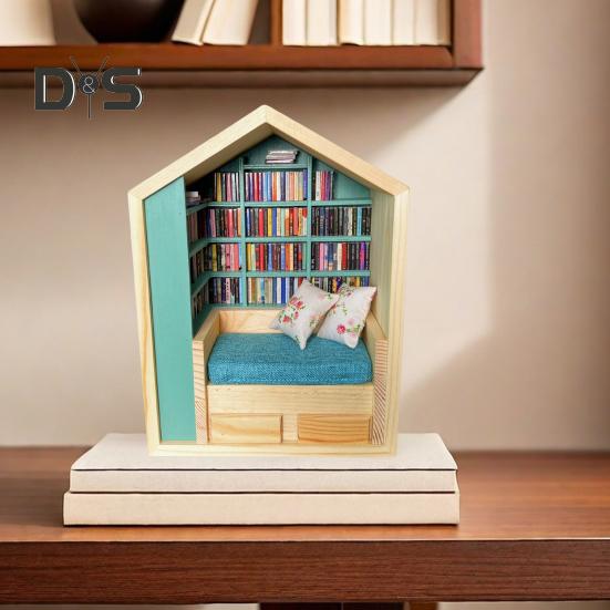 

Мини-книжная полка для снятия беспокойства, 200 мини-книг, скульптура для домашнего декора, уникальный подарок для поклонников литературы и искусства A