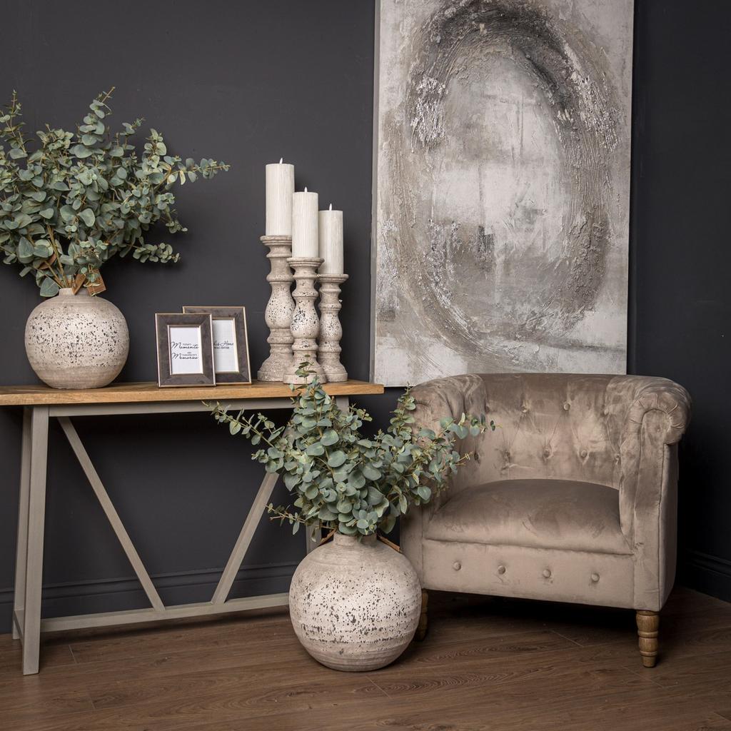Hill Interiors Stone Effect Candle Holder