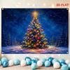1Pcs Christmas Tree Snowy Night Decoration Background Winter Backdrop For Photo Studio Photo Booth Party