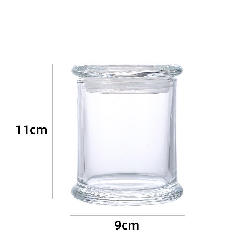 Transparent Glass Cloche Candle Holder with Lid - Aromatic Diffuser Cover for Flameless Candles