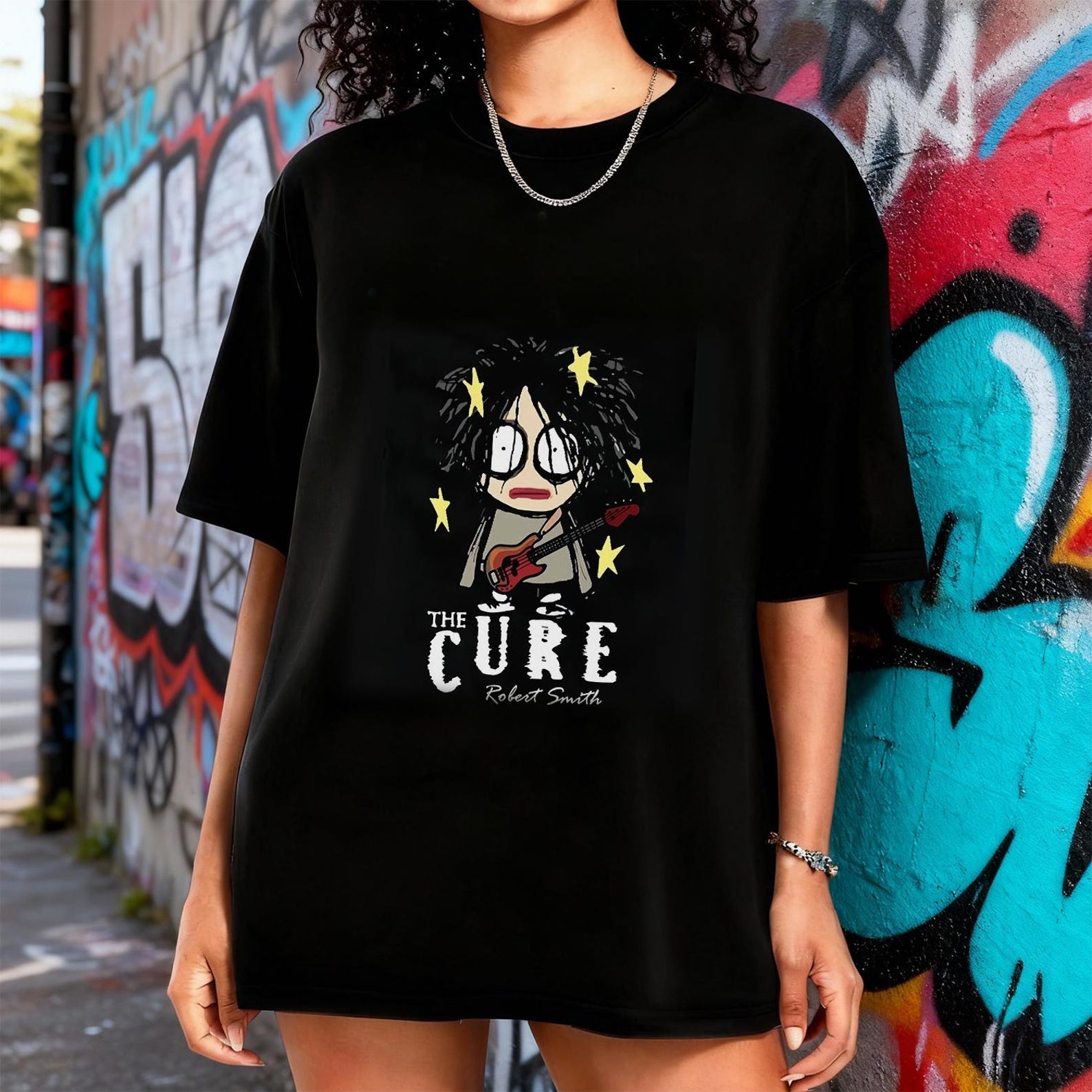 The Cure T-shirts, album T-shirts, anime graphic T-shirts, The Cure graphic T-shirts, band T-shirts, gifts for her, 90s retro band T-shirts 2XL