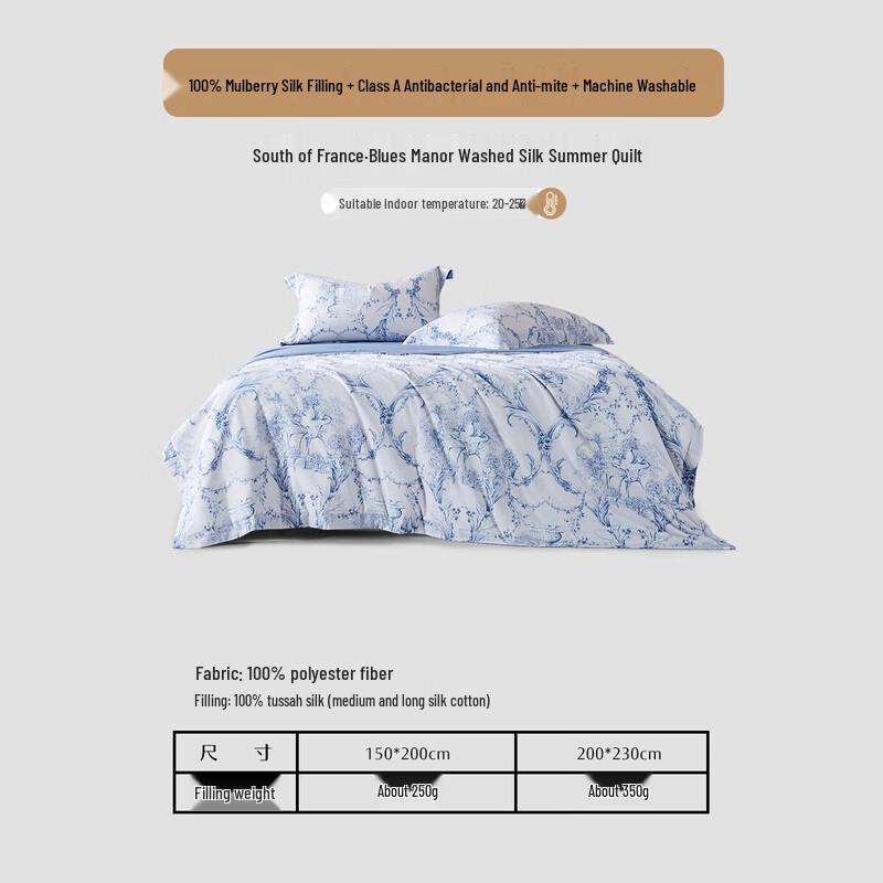 

Mercury Home Textiles Washed Tussah Silk Quilt