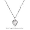 Silver Colors Necklace Single-layer Heart Openable Necklace for Women and Girls Fashion Choker Birthday Presents