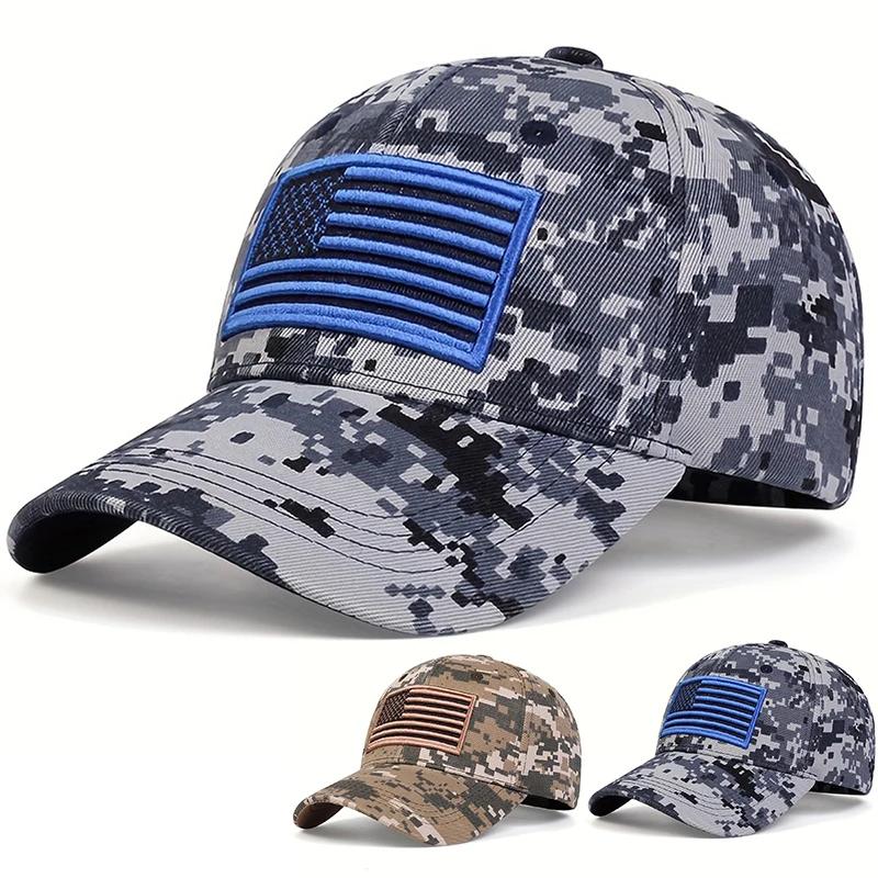 Unisex Us Flag Embroidery Baseball Caps Spring Autumn Outdoor Adjustable Casual Hats Dad Hat Sunscreen Hat Sports Cap