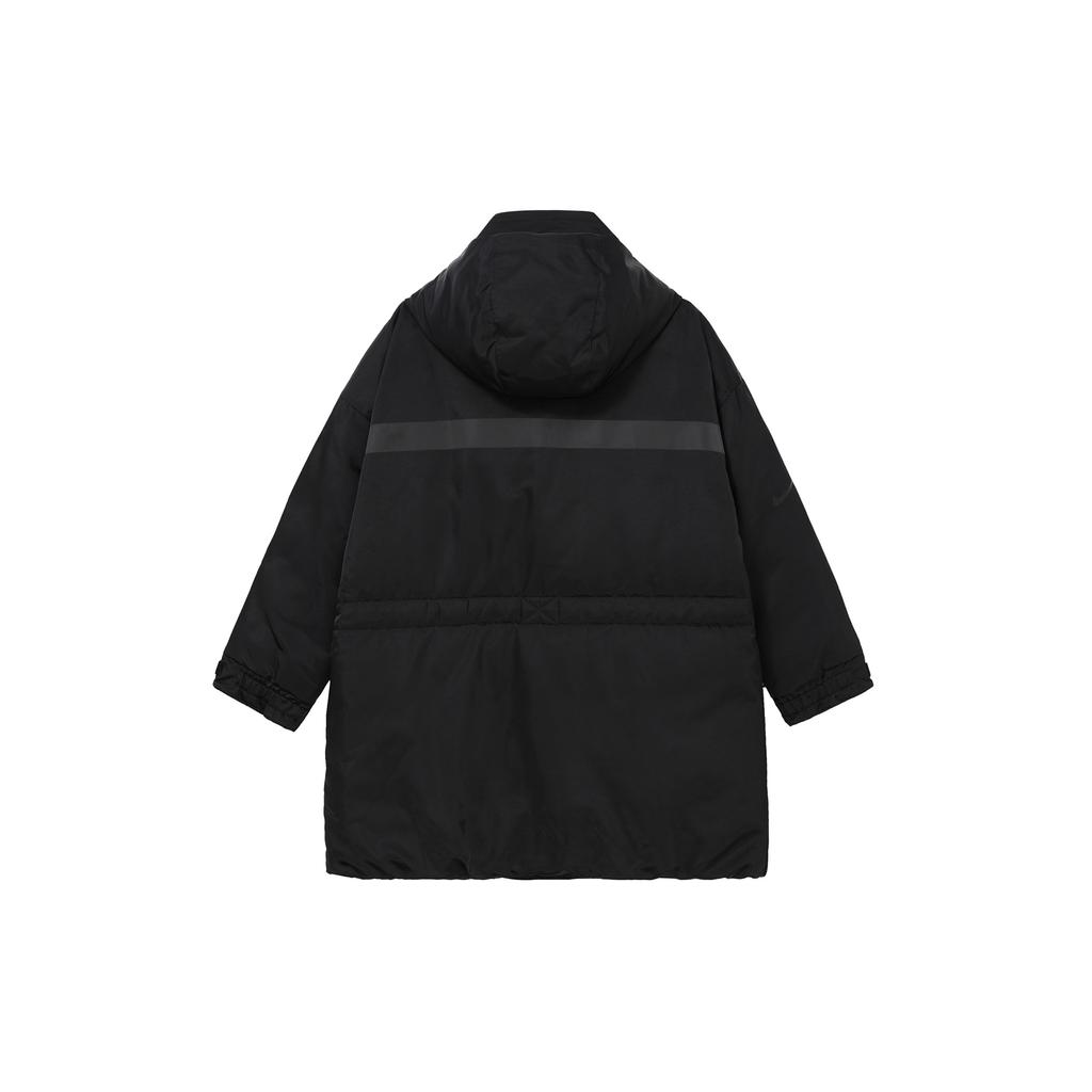 Nike Sportswear Down-Fill City Ready Warm Multi-Pocket Reflective Long Hooded Coat Women Outerwear Black CZ1142-010