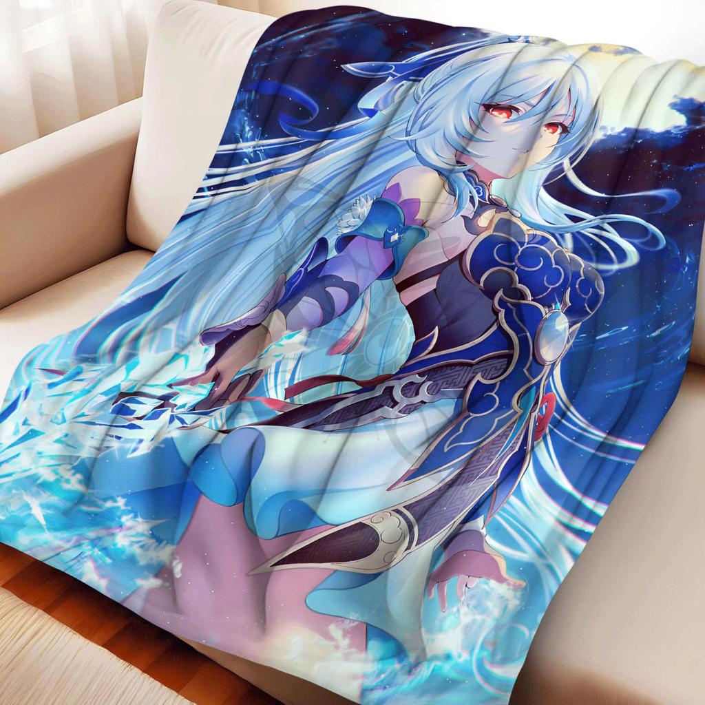 Cartoon Honkai Star Rail Jingliu Flannel Blanket Cover Soft Anime Blanket Multifunctional Decor Home Universal Blankets
