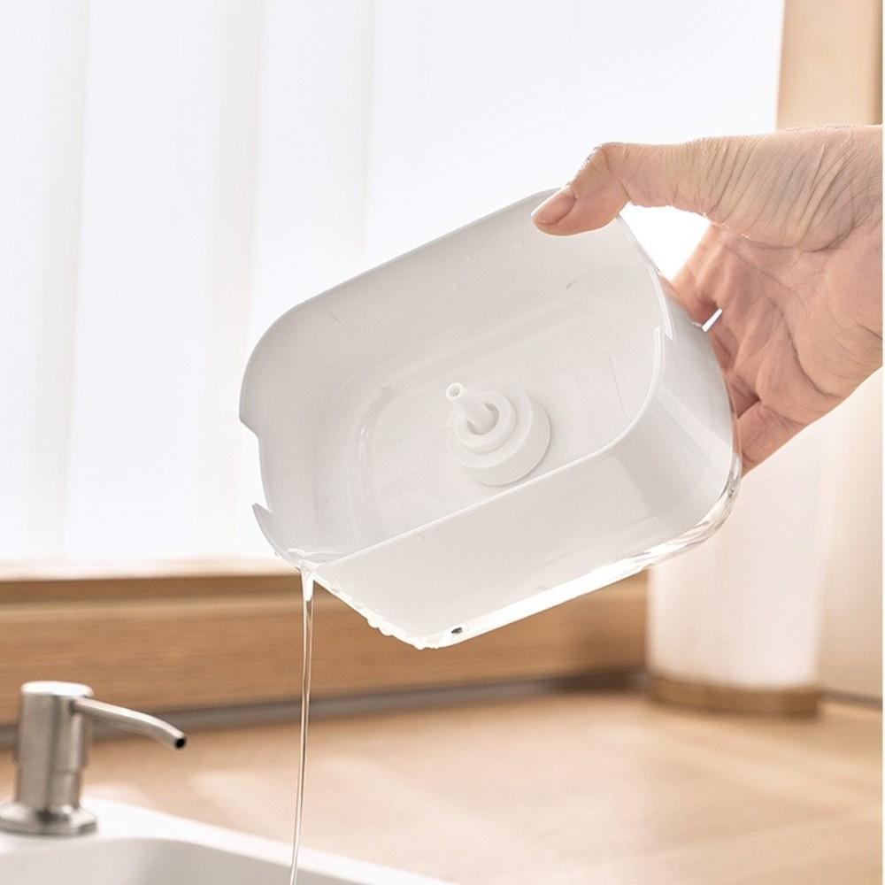 New Large Capacity Kitchen Detergent Dispenser Manual Press Double Layer Soap Dish Dispenser Cleaning Liquid Box Sink Area