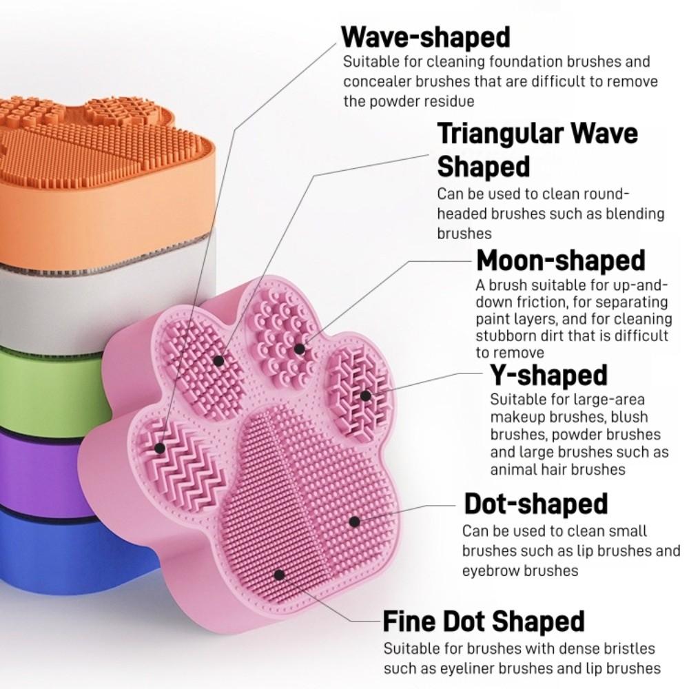 Reusable Makeup Brush Cleaning Pad Suitable for Various Makeup Brushes