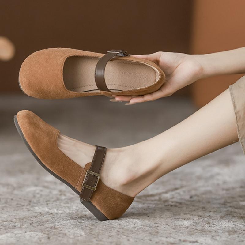 Fashion 2025 Spring And Autumn New Women Flats Round Toe Shallow Slip On Ladies Casual Ballet Shoes Soft Leather Eelgant Dress Shoes