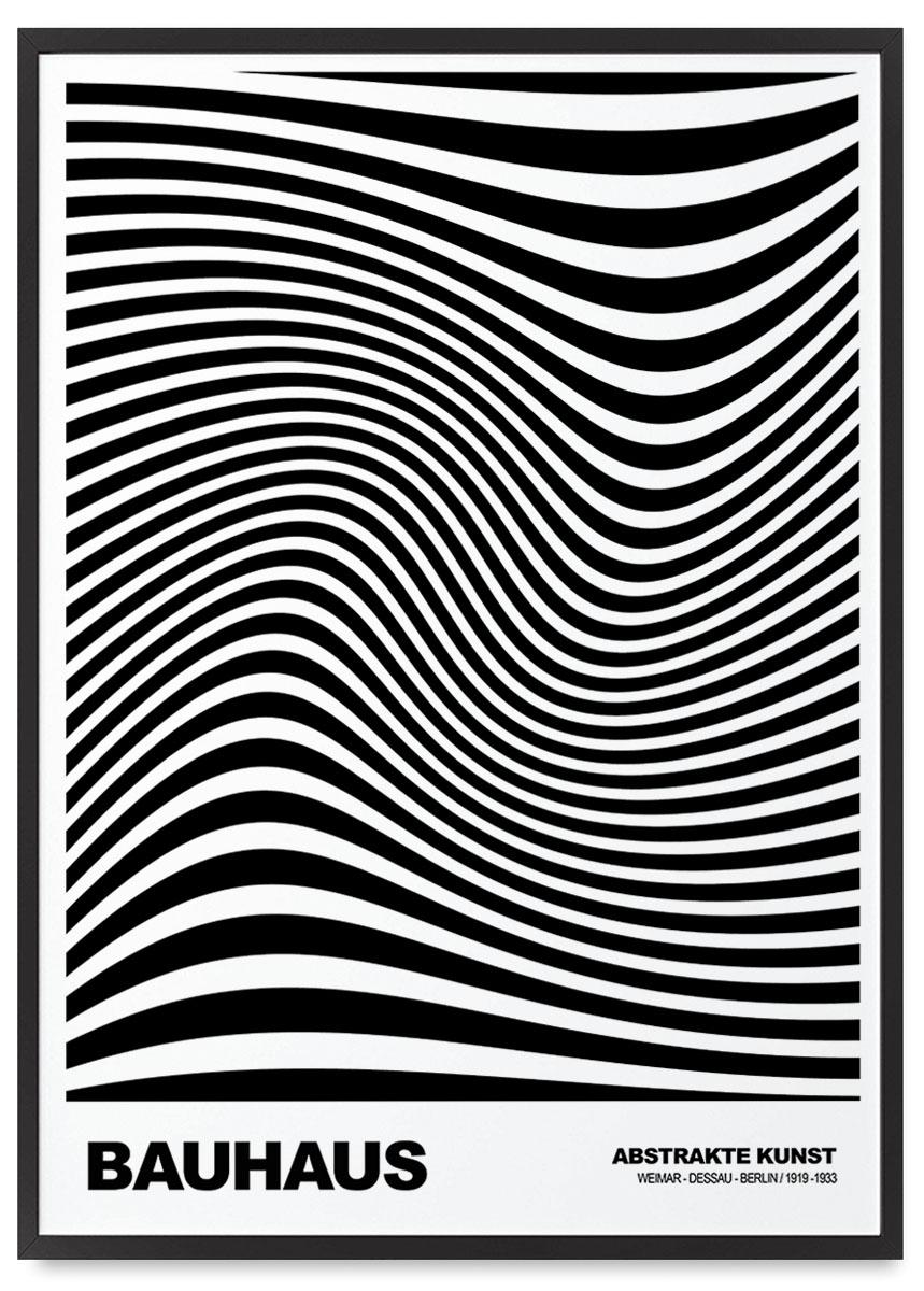 

Plakat czarno biały bauhaus 21x30 cm