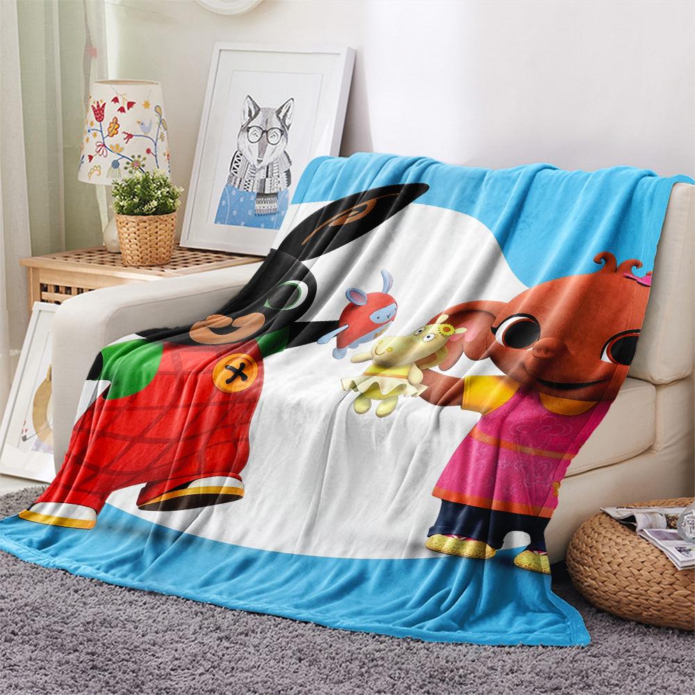 Coperta in Flanella con Stampa di Bing Bunny, Alta qualità, Confortevole per Tutte le Stagioni, Decorazione per la Casa, Calore e Comfort