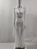 Women's Sheer Wide-Leg Blazer Set