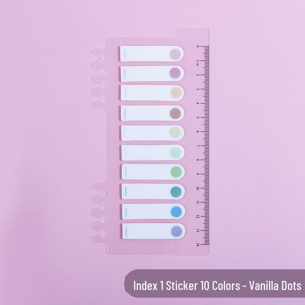 Morandi Translucent PET Index Stickers - Vanilla Autumn Series, Writable Sticky Notes & Markers