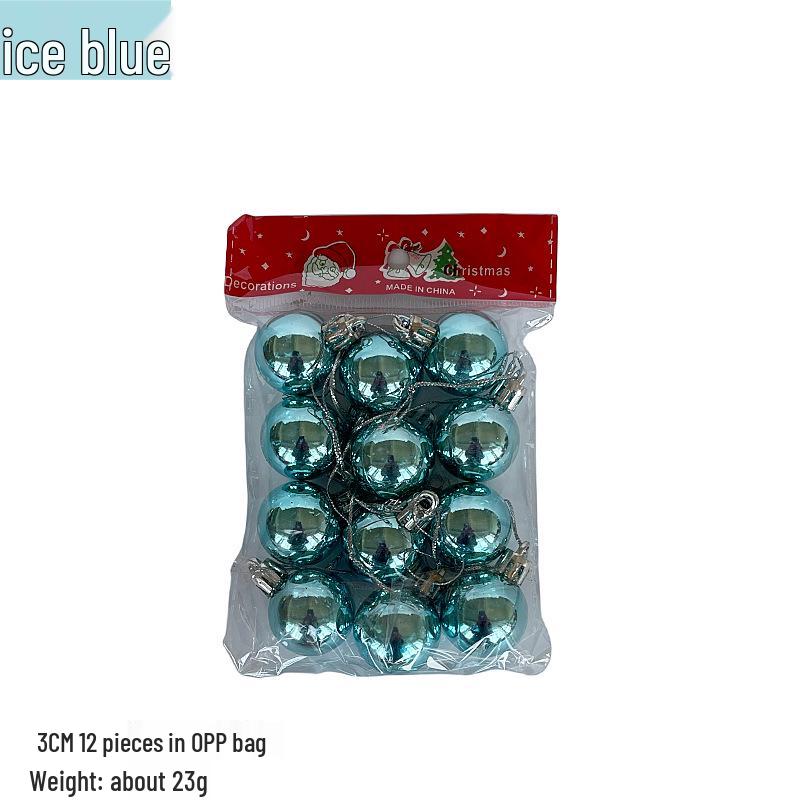 

Set of 12 Electroplated 3CM Plastic Christmas Ornaments 3CM