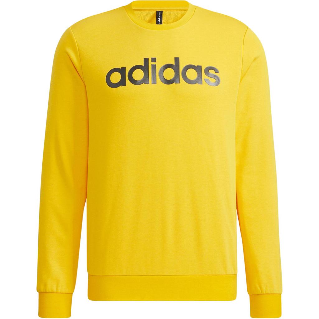 Adidas Neo Sports Lifestyle Series Round Neck Pullover Breathable Sweatshirt Men Sweatshirt Yellow HA1496