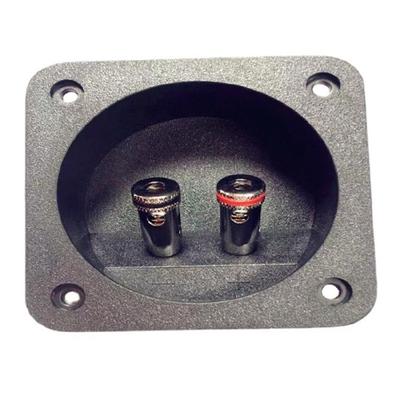 2 Way Terminals Cup Connectors for Speaker Box Subwoofer Banana Terminals Square Screw Type Black Color Speaker