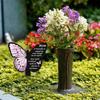 1pc Butterfly Garden Stake Grave Cemetery Decorations Acrylic Memorial Graveyard Commemorative Plaque Remembrance Sympathy Decor