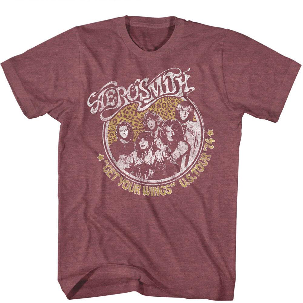 Aerosmith Get Your Wings US Tour 74 Men T Shirt Rock Band Music Merch XXXL