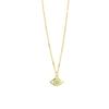 Vintage Devil's Eye Necklace Copper Gold Plated Eyeball Neck Chain Demon Eye Necklace  Party Favors