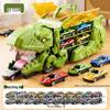 3-in-1 Transforming Dinosaur Toy Car Set for Kids Aged 3-5 with Mini Car Storage