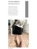 Moqie Stylish Retro Double-Breasted High-Waist Slim A-line Wool Skirt MQ1075