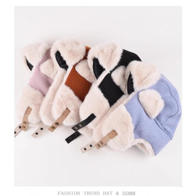 Unisex Winter Warm Fleece Lined Ear Protection Hat Knit Beanie Cycling Outdoor Cold Weather