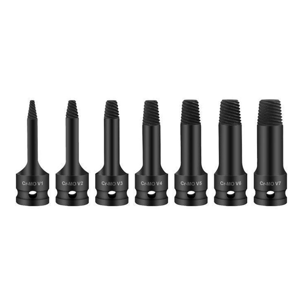 7PCS Manual Electric Damaged Screw Extractor Set Remover Demolition Drill Bits Broken Bolt Stud Remover Screw Extractor