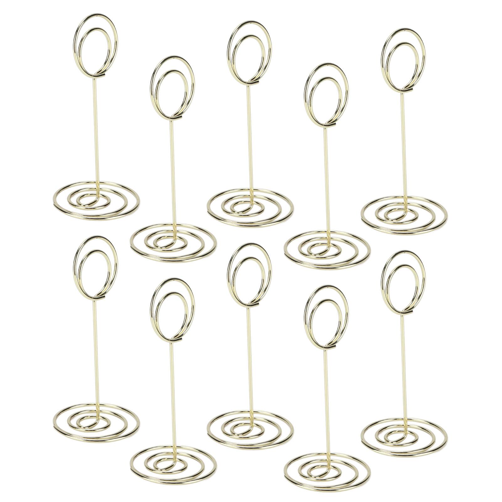 

10 шт., держатель для номера стола, технология гальваники, многофункциональный, легко использовать, изображение, заметка для