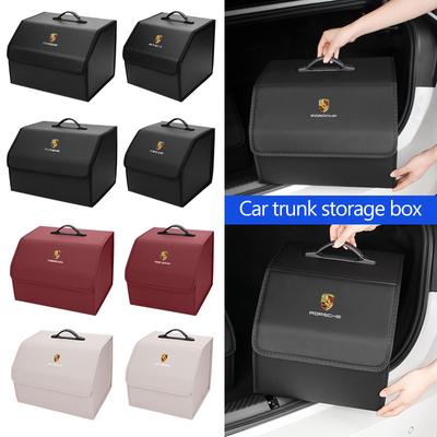 Caja Organizadora de Maletero de Coche Bolsa de Almacenamiento para Guardar y Ordenar la Caja Trasera Para Macan Cayman 911 918 996 997 991 968 Carrera-GT