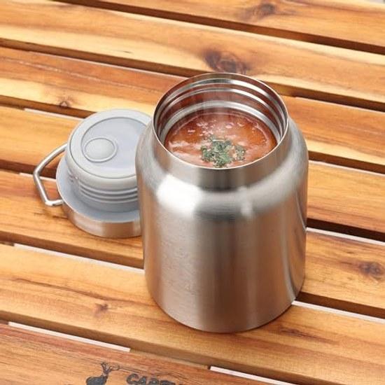 Captain Stag Food Pot Container Water Bottle Double Stainless Steel Vacuum Insulated Heat Retention Cold HD 400ml Monte