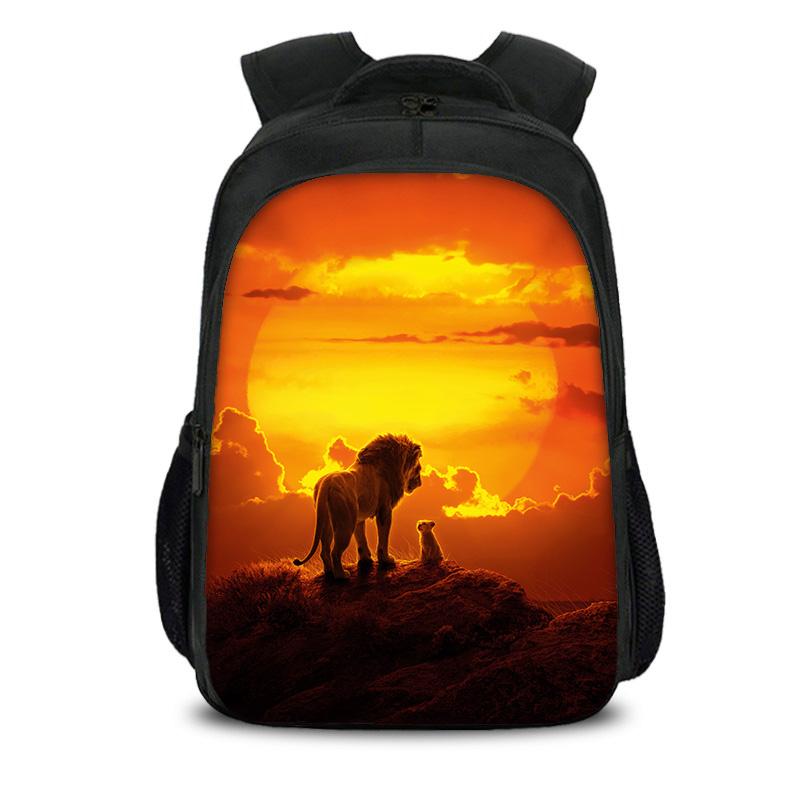 lion Double layer Backpack Durable, Trendy, Versatile, Large Capacity Cartoon School Boy and Girl Birthday Best Gift