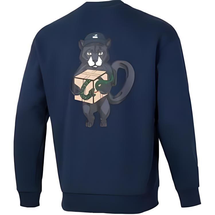 Puma Felpa da College Casual a Manica Lunga Blocco di Colore Moda Cartone Animato Allenamento Corsa Uomo sweatshirt Blu 628144-14