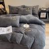 Thickened Bed Four-piece Set Milk Fleece Quilt Cover Fleece Quilt Cover Sheet Pillowcase