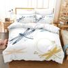 3D Dragonfly Bedding Set Insect Duvet Cover Pillowcase 2/3 Birthday Gift AU180 * 210 Full Size Quick Drying Soft and Minimalist Style Home Textile