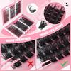 580 Clusters DIY Individual Eyelashes: D Curl, Natural Dense False Eyelash Set with Large Capacity.
