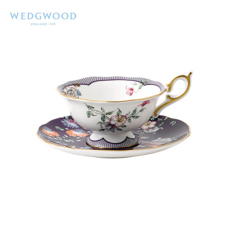 Wedgwood Wandering Beauty Midnight Cranes Cup & Saucer Set